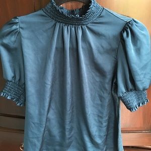 Ann Taylor Small Petite Ribbed Blouse